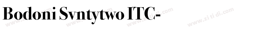 Bodoni Svntytwo ITC字体转换
